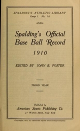 Cover of Spalding's official base ball record