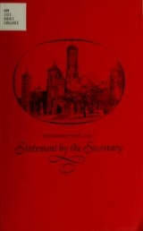 Cover of Statement by the Secretary