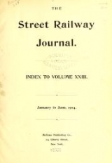 Cover of The Street railway journal