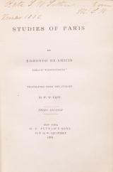 Cover of Studies of Paris