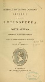 Cover of Synopsis of the described Lepidoptera of North America