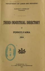 Cover of Third industrial directory of Pennsylvania, 1919