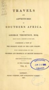 Cover of Travels and adventures in Southern Africa