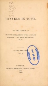 Cover of Travels in town