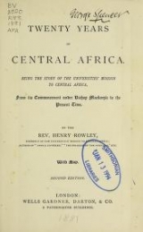 Cover of Twenty years in central Africa