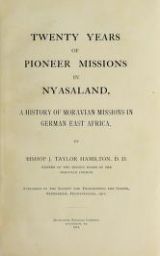 Cover of Twenty years of pioneer missions in Nyasaland