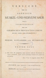 Cover of Versuche über die gereizte Muskel- und Nervenfaser Bd. 1