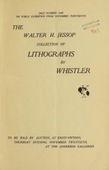 Cover of The Walter H. Jessop collection of lithographs by Whistler