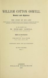 Cover of William Cotton Oswell, hunter and explorer