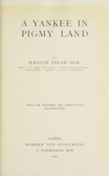 Cover of A Yankee in pigmy land