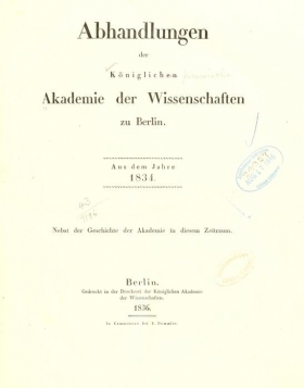 Cover of Abhandlungen der Königlichen Akademie der Wissenschaften in Berlin