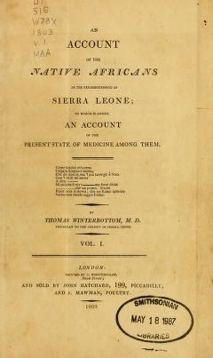 Cover of An account of the native Africans in the neighbourhood of Sierra Leone