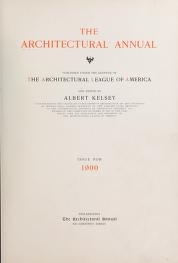 Cover of The architectural annual 