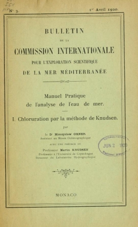 Cover of Bulletin de la Commission internationale pour l'exploration scientifique de la Mer Méditerranée