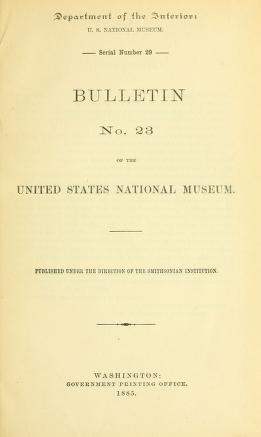 Cover of Bulletin - United States National Museum