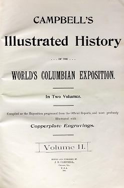 Cover of Campbell's illustrated history of the World's Columbian Exposition