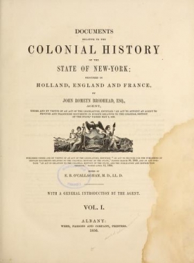 Cover of Documents relative to the colonial history of the state of New- York