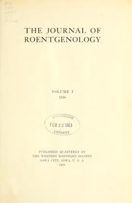 Cover of The Journal of roentgenology