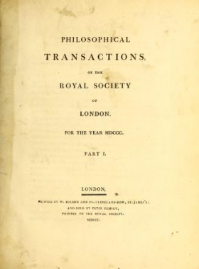 Cover of Philosophical transactions of the Royal Society of London