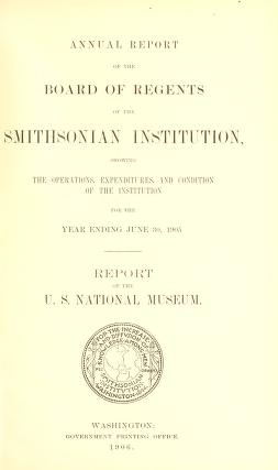 Cover of Report upon the condition and progress of the U.S. National Museum during the year ending June 30 ...