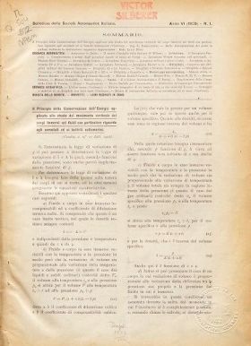 Cover of Rivista tecnica di aeronautica e bollettino della Societal aeronautica italiana