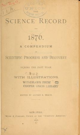 Cover of The Science record