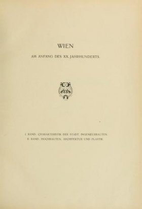 Cover of Wien am Anfang des XX. Jahrhunderts