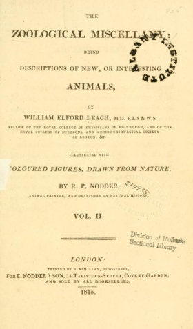 Cover of The zoological miscellany