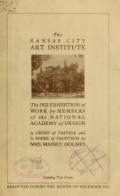 Cover of The 1922 exhibition of work by members of the National Academy of Design