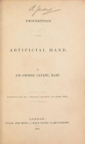 Cover of Description of an artificial hand.
