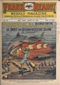 Cover of Frank Reade weekly magazine - containing stories of adventures on land, sea & in the air.