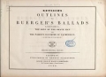 Cover of Outlines to Buerger's ballads - Leonora, the song of the brave man, and the Parson's daughter of Taubenhayn.