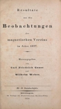 Cover of Resultate aus den Beobachtungen des Magnetischen Vereins im Jahre