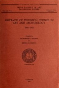 Cover of Abstracts of technical studies in art and archaeology, 1943-1952