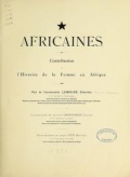 Cover of Africaines