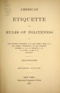 Cover of American etiquette and rules of politeness