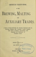 Cover of American handy-book of the brewing, malting and auxiliary trades
