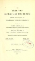 Cover of American journal of pharmacy