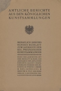 Cover of Amtliche Berichte aus den königlichen Kunstsammlungen