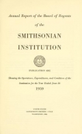 Cover of Annual report of the Board of Regents of the Smithsonian Institution