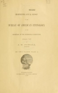 Cover of Annual report of the Bureau of American Ethnology to the Secretary of the Smithsonian Institution