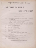 Cover of L'architecture & la sculpture à l'Exposition de 1900 v. 3