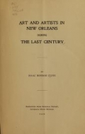Cover of Art and artists in New Orleans during the last century