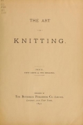 Cover of The Art of knitting