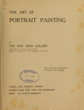 Cover of The art of portrait painting