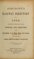 Cover of Ashcroft's railway directory for
