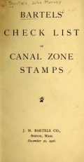 Cover of Bartels' check list of Canal Zone stamps