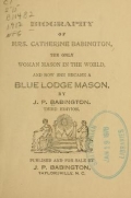 Cover of Biography of Mrs. Catherine Babington