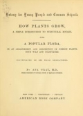 Cover of Botany for young people and common schools