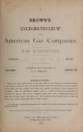 Cover of Brown's directory of American gas companies
